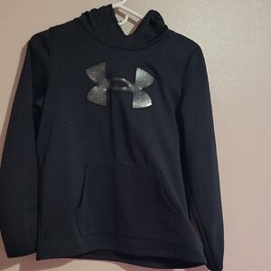 Under Armour Black Pullover with Metallic Logo